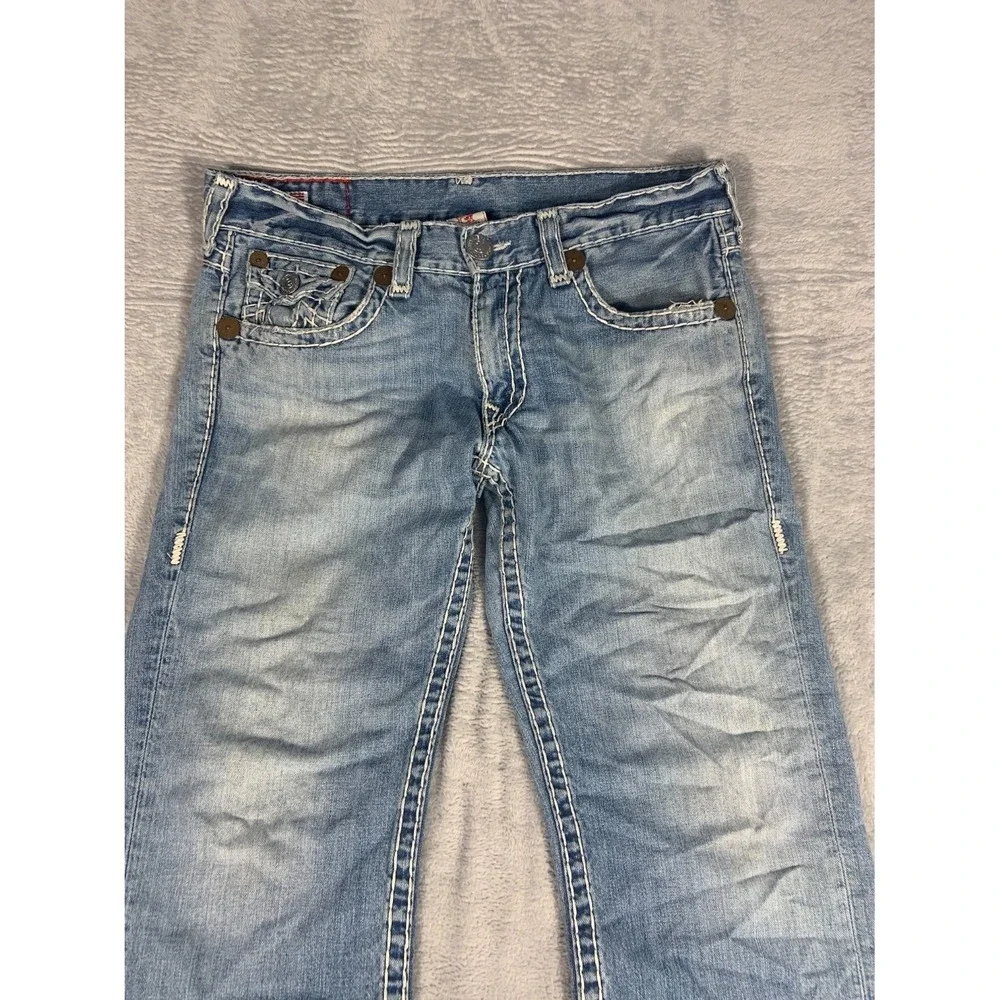 2000s True Religion Ricky Super T Jeans Mens 36x32 Blue Denim 24-859NBT2